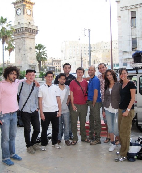 Esse é o grupo com quem fui à praia de Latakia