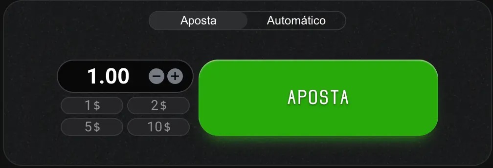 Escolha o valor da aposta e pressione o botão verde.