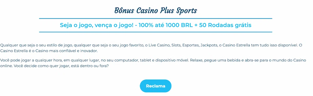 Estrela Bet B&ocirc;nus