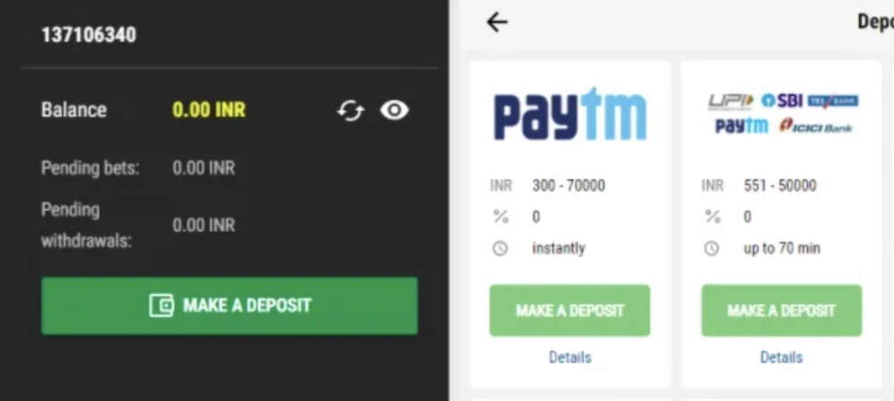 Parimatch Depositamos