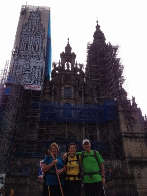 A tão esperada chegada à Catedral de Santiago de Compostela